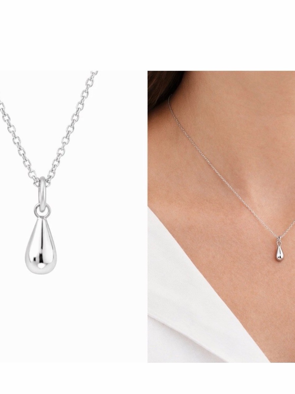 Tiffany Co: Elsa Peretti Teardrop Necklace In EXCELLENT condition - Beautiful!